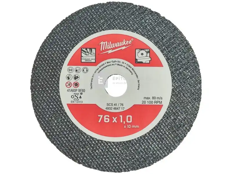 Milwaukee Pro+ vágókorong fémhez 76 mm, 5 darabos készlet Bestseller