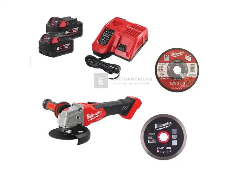 Milwaukee M18FSAG125XB100P-502P sarokcsiszoló erőcsomag Nézd meg most