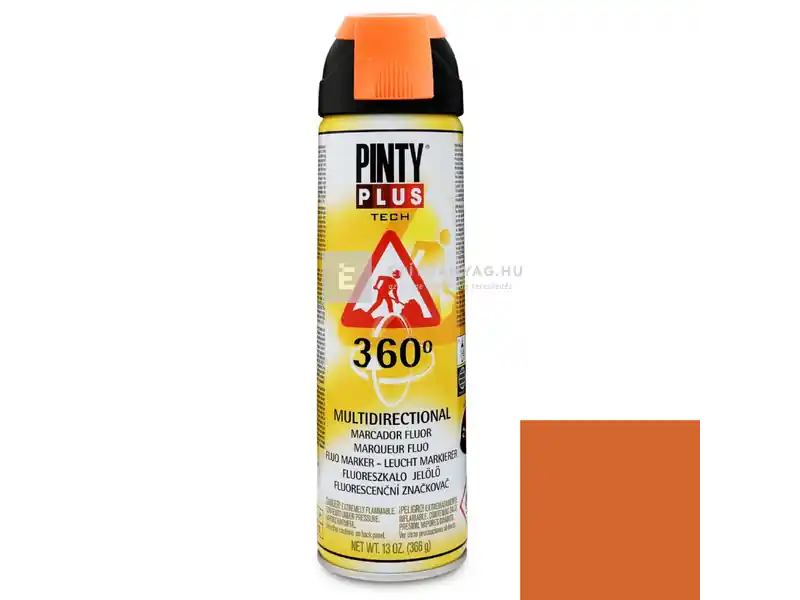 PintyPlus Tech fluoreszkáló jelölőfestékspray 360°, T143 narancs 500 ml Korlátozott ajánlat