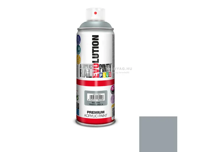 Népszerű PintyPlus Evolution akril festék spray RAL 7042 trafic grey 400 ml