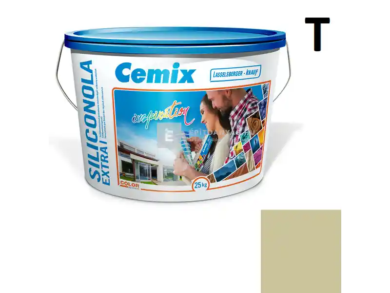 Biztonságos fizetés Cemix 2737 SiliconOLA Extra szilikon vékonyvakolat, kapart 1,5 mm 4547 green 25 kg