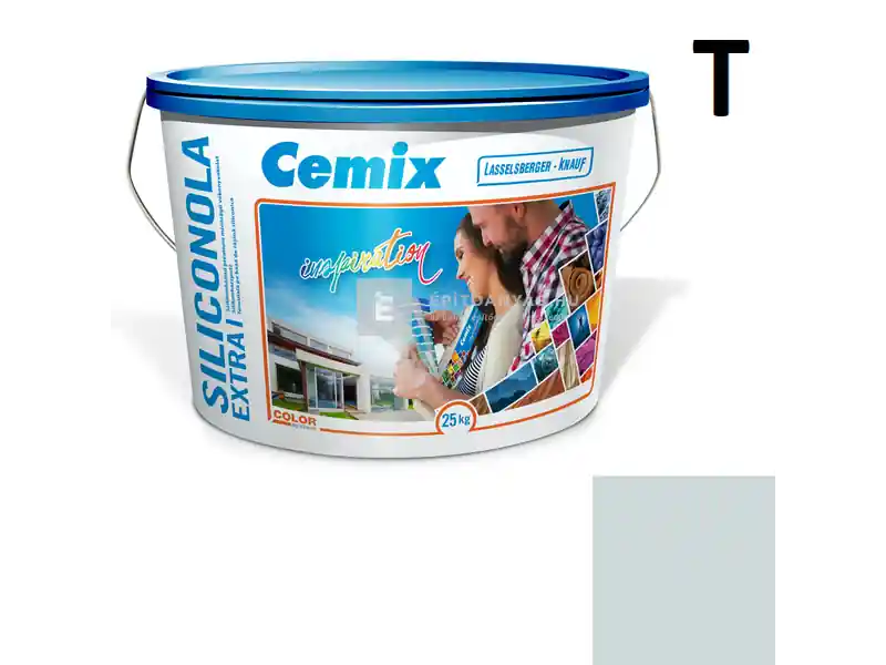 Cemix 2737 SiliconOLA Extra szilikon vékonyvakolat, kapart 1,5 mm 4735 blue 25 kg Biztonságos vásárlás
