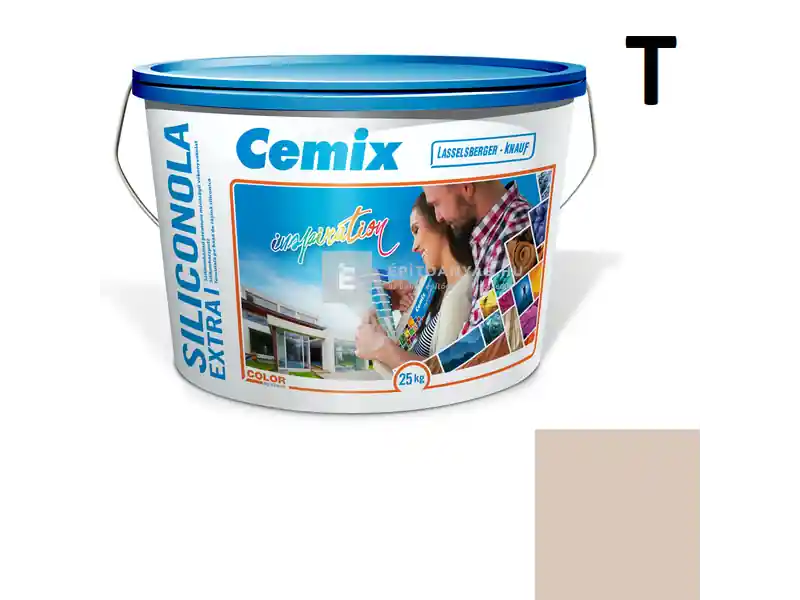 Nézd meg most Cemix 2737 SiliconOLA Extra szilikon vékonyvakolat, kapart 1,5 mm 5121 rock 25 kg
