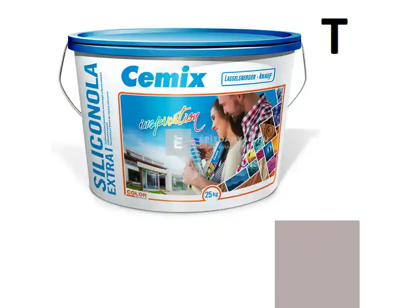 Cemix 2737 SiliconOLA Extra szilikon vékonyvakolat, kapart 1,5 mm 5183 rusty 25 kg Csak ma