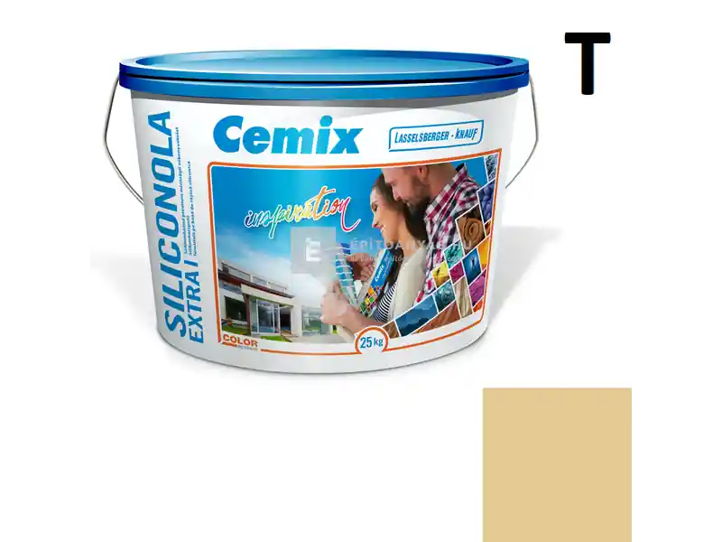 Cemix 2737 SiliconOLA Extra szilikon vékonyvakolat, dörzsölt 2 mm 4317 orange 25 kg Ne maradj le