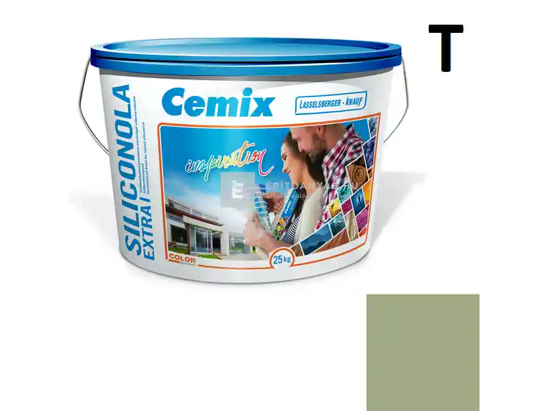 Cemix 2737 SiliconOLA Extra szilikon vékonyvakolat, dörzsölt 2 mm 4519 green 25 kg Korlátozott ajánlat