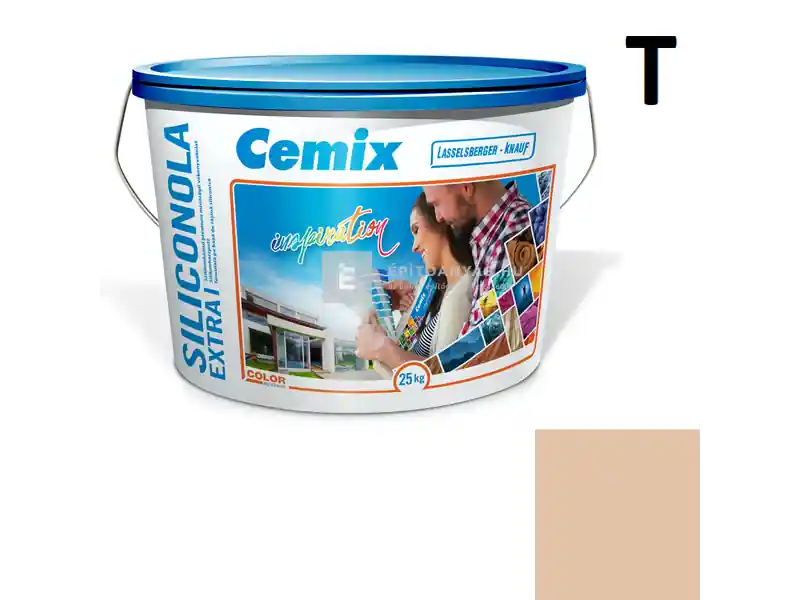Cemix 2737 SiliconOLA Extra szilikon vékonyvakolat, dörzsölt 2 mm 4961 brown 25 kg Árcsökkenés