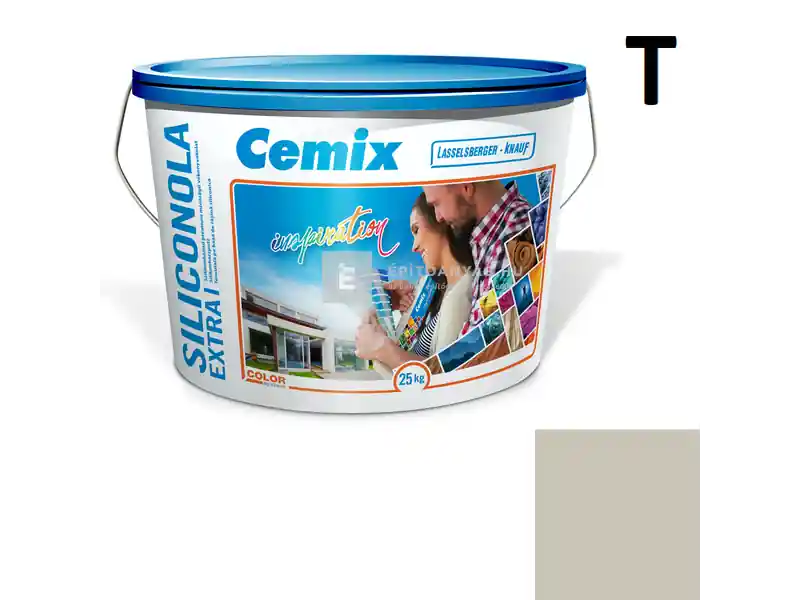 Biztonságos fizetés Cemix 2737 SiliconOLA Extra szilikon vékonyvakolat, dörzsölt 2 mm 4975 brown 25 kg