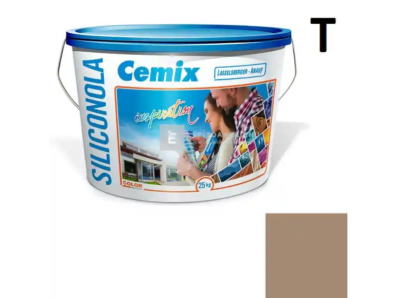 Cemix 2733 SiliconOLA szilikon vékonyvakolat, kapart 1,5 mm 4929 brown 25 kg Akció