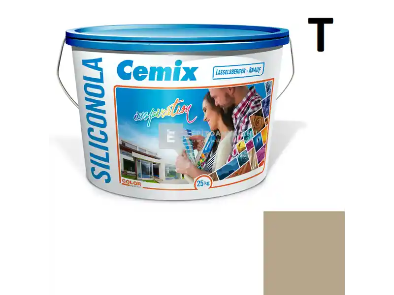 Cemix 2733 SiliconOLA szilikon vékonyvakolat, kapart 1,5 mm 4939 brown 25 kg Legjobb ár