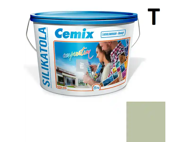 Cemix 2722 SilikatOLA szilikát vékonyvakolat, kapart 1,5 mm 4515 green 25 kg Biztonságos fizetés