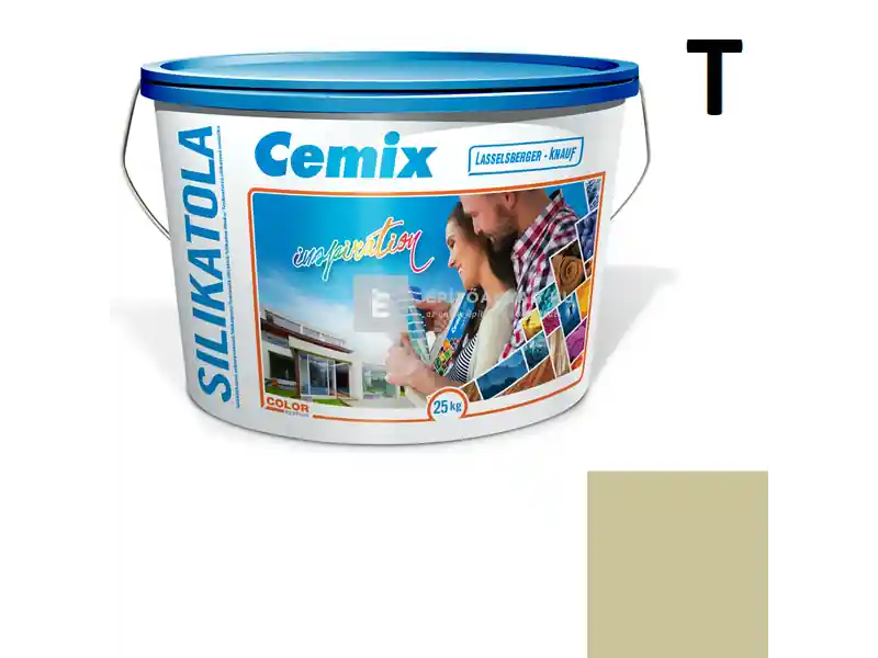 Azonnal elérhető Cemix 2722 SilikatOLA szilikát vékonyvakolat, kapart 1,5 mm 4547 green 25 kg