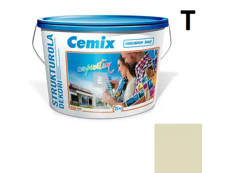 Vedd meg online Cemix 2704 StrukturOLA Dekor diszperziós vékonyvakolat, kapart 1,5 mm 4221 cream 25 kg