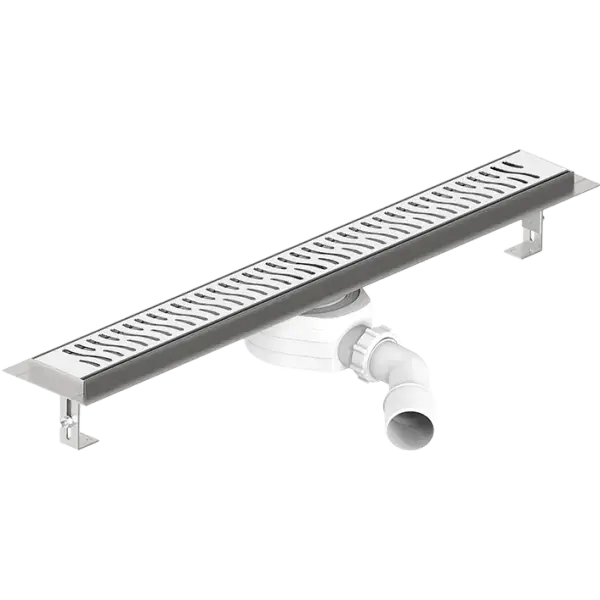 Újdonság Styron rozsdamentes zuhanyfolyóka, 700 mm rozsdamentes fedráccsal