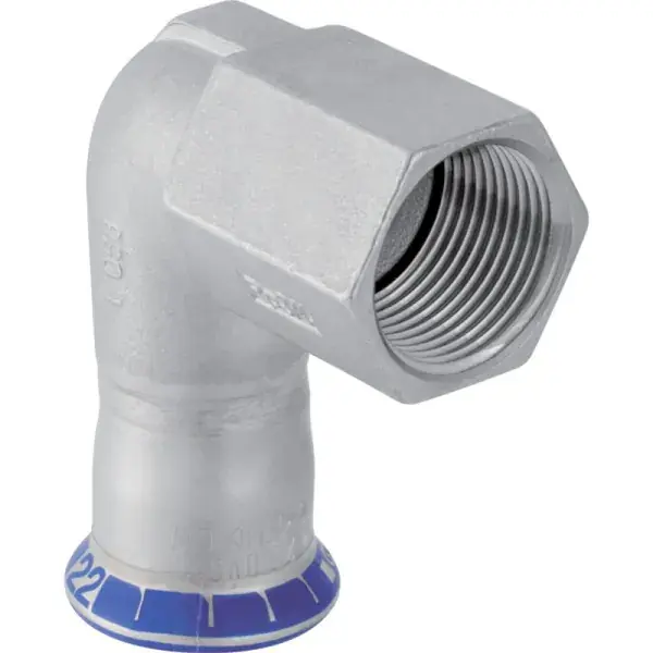 Geberit Mapress rozsdamentes acél 90°-os belső menetes könyök: d=35mm, Rp=1 1/4″, L1=6.3cm Végkiárusítás