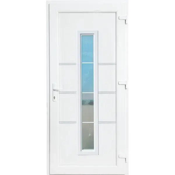 Kiárusítás Larata Future 98x208cm műanyag, fehér bejárati ajtó, jobbos