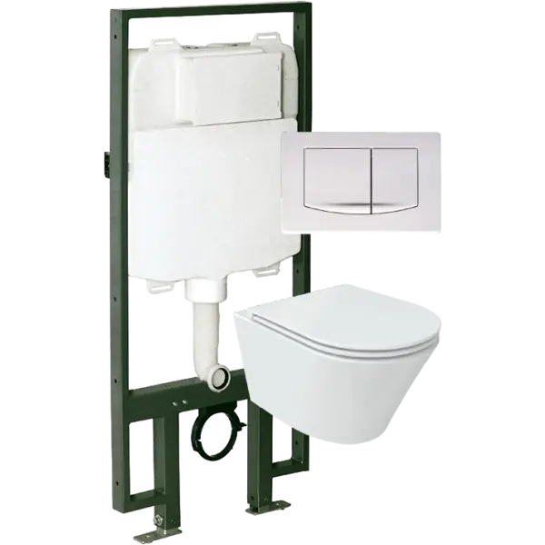 Wellis Clement fali Rimless WC+ülőke+WC szerelőkeret+Angular nyomólap - Nem rendelhető Rendeld meg most