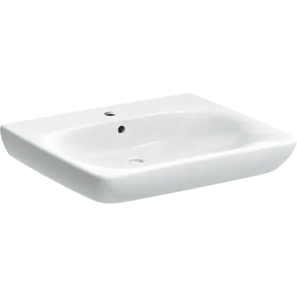 Expressz kézbesítés Geberit Selnova Comfort akadálymentes kerámia mosdó 65x55cm túlfolyóval, fehér