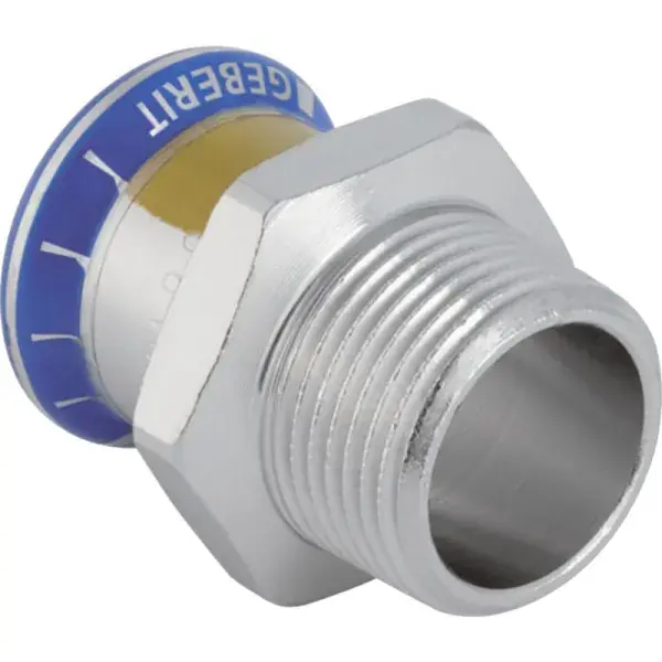 Geberit Mapress rozsdamentes acél külső menetes átmeneti idom (gáz): d=22mm, R=3/4″ Legjobb ár