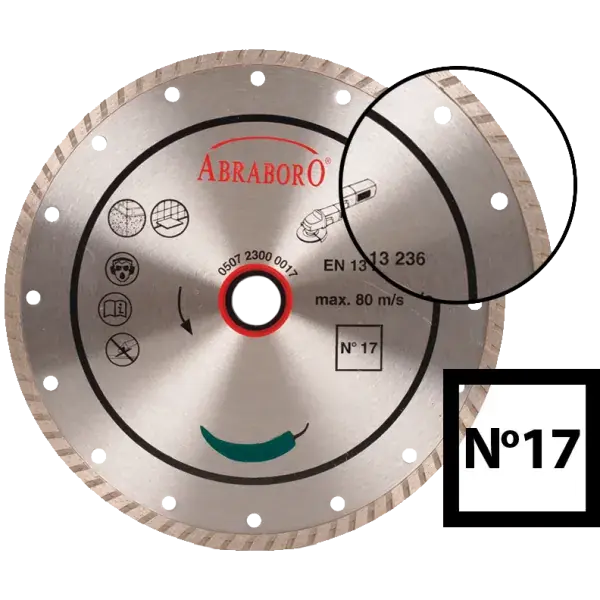 Csak ma Abraboro Turbo gyémánttárcsa No.17, 125x22,23mm