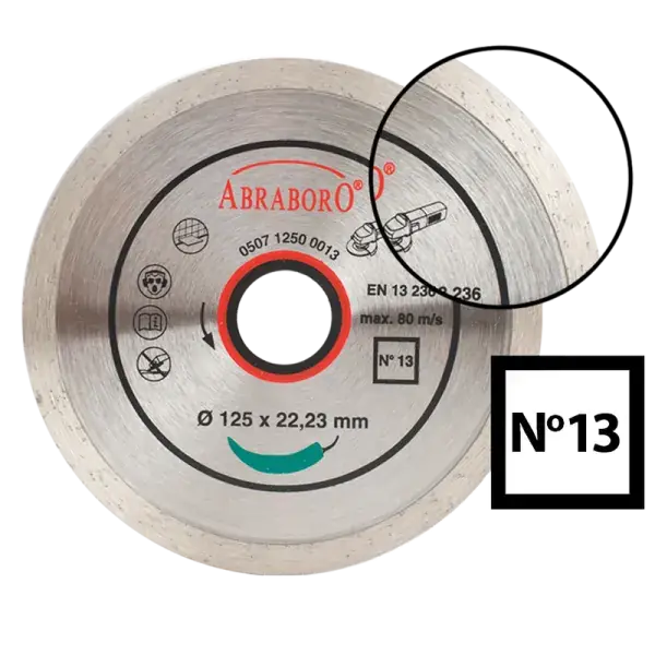 Árcsökkenés Abraboro Csempevágó gyémánttárcsa No.13, 125mm