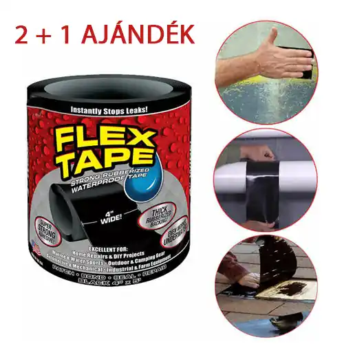 2+1 AJÁNDÉK Flex Tape - Vízálló Extraerős Ragasztószalag Árengedmény