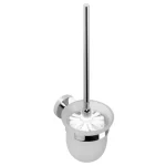 Végkiárusítás SAPHO BEMETA OMEGA Fali WC kefetartó, üveg, fehér kefe, 95x370x140mm, króm (104113012) (XR303)