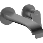 Akció Hansgrohe Vivenis Egykaros mosdócsaptelep falsík alatti telepítéshez, 19,2 cm-es kifolyóval Szálcsiszolt Fekete Króm 75050340