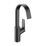 Bestseller Hansgrohe Vivenis Egykaros mosdócsaptelep 120, elforgatható kifolyóval, lefolyógarnitúra nélkül Szálcsiszolt Fekete Króm 75032340
