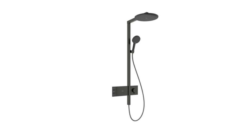 Hansgrohe Raindance Alive S Showerpipe 300, 2jet, ShowerSelect Comfort Szálcsiszolt Fekete Króm 24595340 Szezonális akció