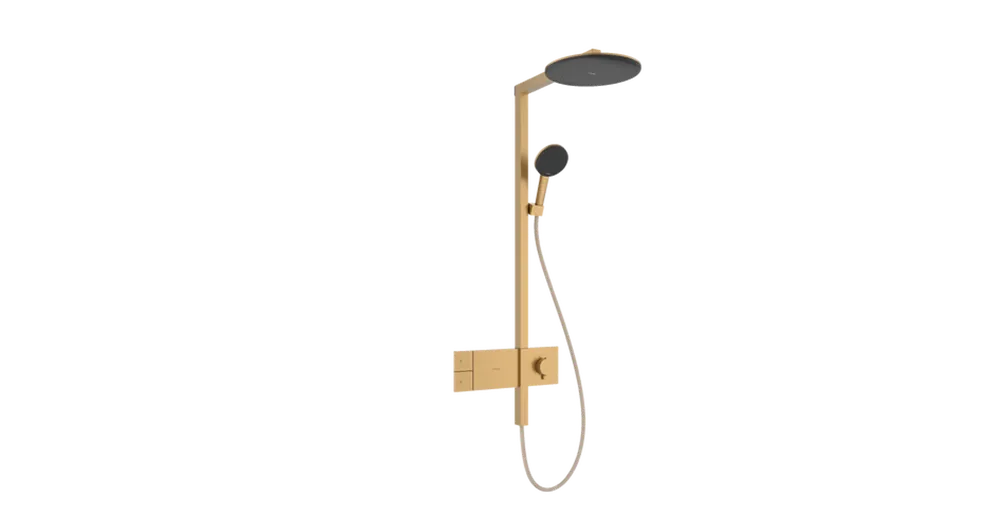 Árengedmény Hansgrohe Raindance Alive S Showerpipe 300, 1jet, ShowerSelect Comforttal Szálcsiszolt Bronz 24582140