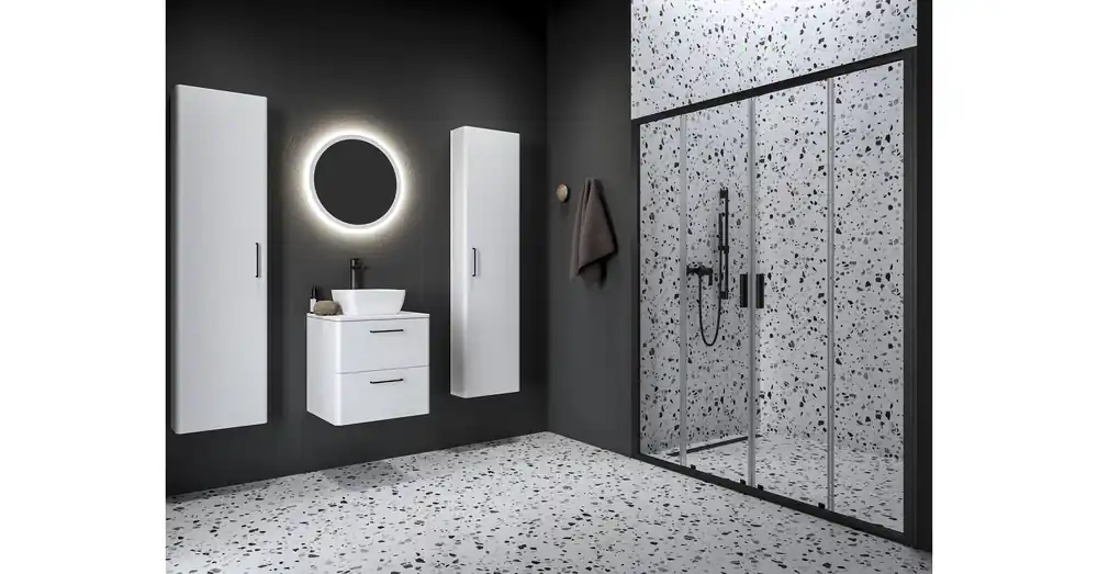 Ravak Blix II NBLDP4 170 zuhanyajtó fekete+transparent 0YMV0300Z1 Biztonságos fizetés