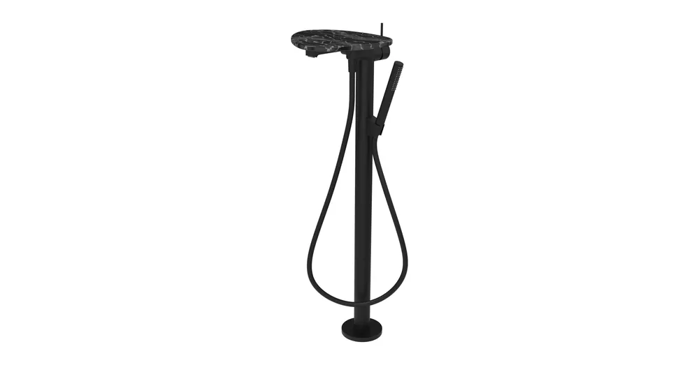 LAUFEN ADA Szabadon álló kád csaptelep, kiegészítőkkel, tálca lyuk nélkül, Fekete/Márvány Fekete HF506781516060 Kedvezmény