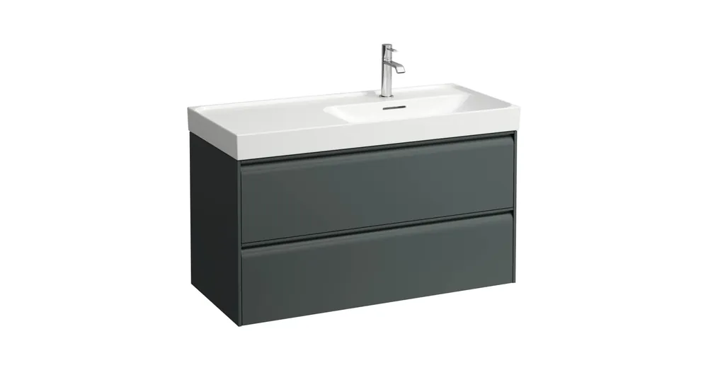 LAUFEN MEDA Alsószekrény 98,5 × 45 × 51,5 cm, 2 fiók, H817117 mosdóhoz, Szürke H4217420112661 Legkelendőbb