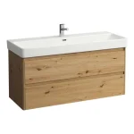 Azonnali szállítás LAUFEN BASE 2.0 Alsószekrény, 2 fiók, PRO S H814965 / PRO X 814861 mosdóhoz, Vad Tölgy H4113221082671