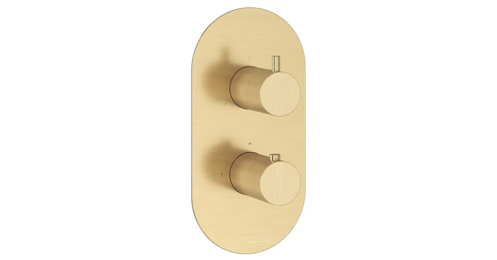 Ravak Espirit termosztátos falba süllyesztett csaptelep, háromutas, belső egység nélkül ES 067.60GLB.O3.RB07C, Gold Brushed X070613 Szuper ajánlat