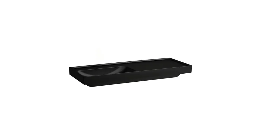 Laufen MEDA Mosdó 120 x 46 cm, jobb polcos, túlfolyónyílás nélkül, csaplyuk nélkül, Matt Fekete H8171107161121 Azonnal elérhető