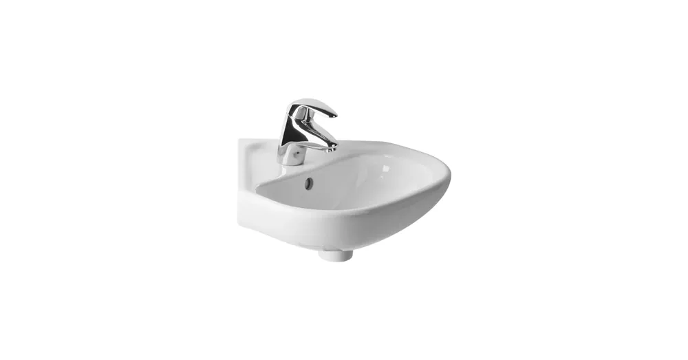 Laufen LAUFEN PRO Sarokkézmosó 45 × 46 cm, egy csaplyuk, középen, Fehér H8166120001311 Különleges ajánlat