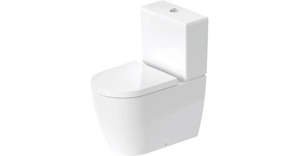 Vásárlói kedvenc Duravit ME by Starck öblítőperemes monoblokk WC csésze 37x65 cm, WonderGliss bevonattal 21700900001