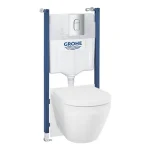 Akció Grohe Solido Euro Ceramic 5 az 1-ben WC szett, 1,13 méteres telepítési magasság, Króm 102517SH00