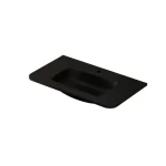 AREZZO design SIERRA 80 cm-es beépíthető solid surface mosdó, fekete AR-141580B Szuper ajánlat