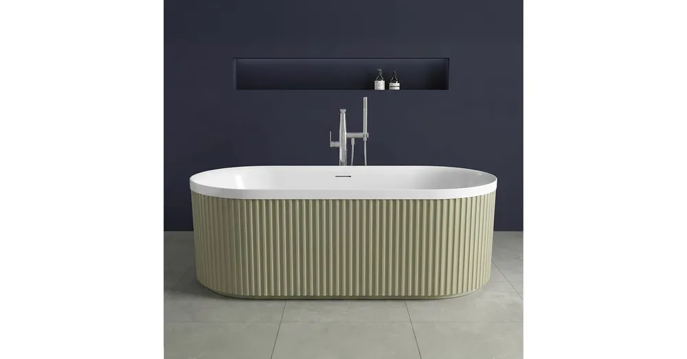 Vedd meg online Wellis Pireas 150x75 cm szabadon álló akril kád, bambusz zöld WK00216