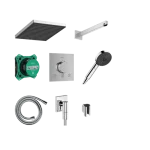 Árengedmény Hansgrohe Pulsify E Design ShowerSet 260 1jet Ecostat Comfort E termosztáttal és iBox universal 2 alaptesttel 24625340