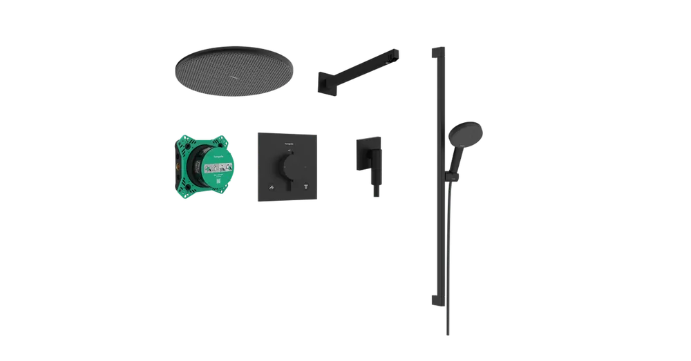 Szuper akció Hansgrohe Raindance Alive S Design ShowerSet 300 1jet Ecostat Comfort E termosztáttal és iBox universal 2 alaptesttel 24622670