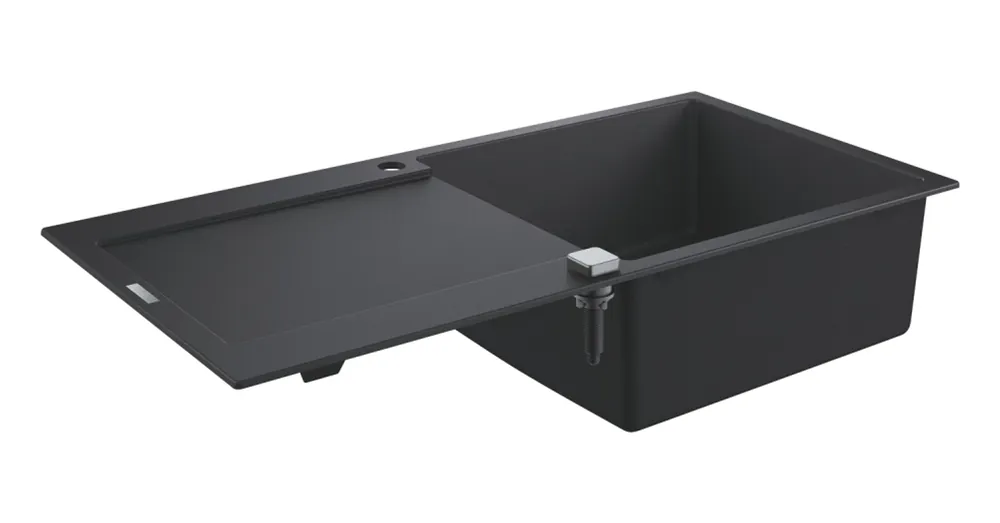 Grohe K500 50-C 100/50 1.0 Composite mosogató, gránit fekete 31645AP0 Népszerű