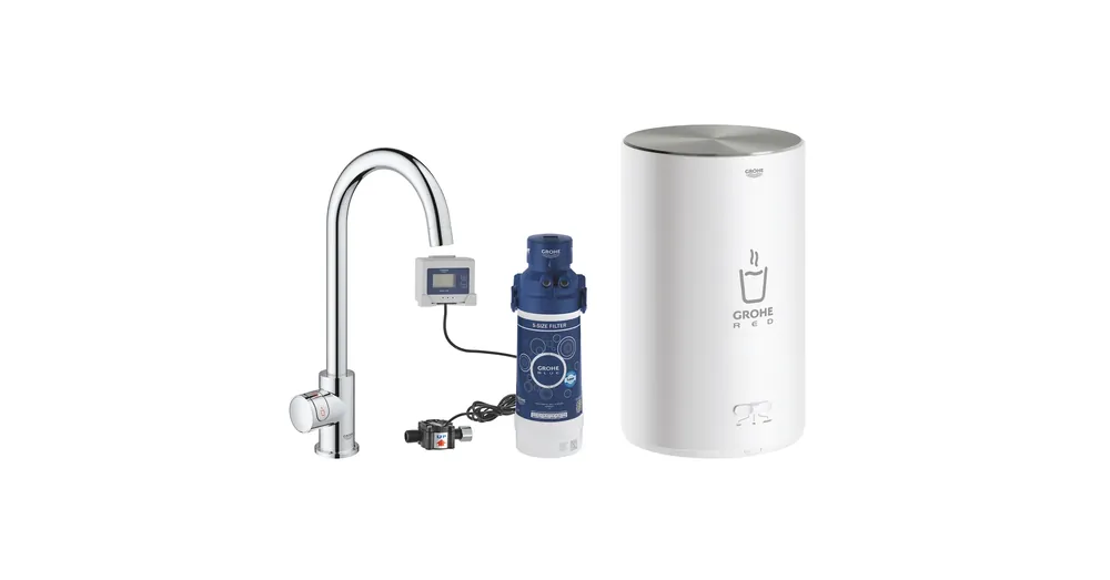 Korlátozott ajánlat GROHE Red Mono Egyvizes konyhai csaptelep és M-es méretű bojler 30085001