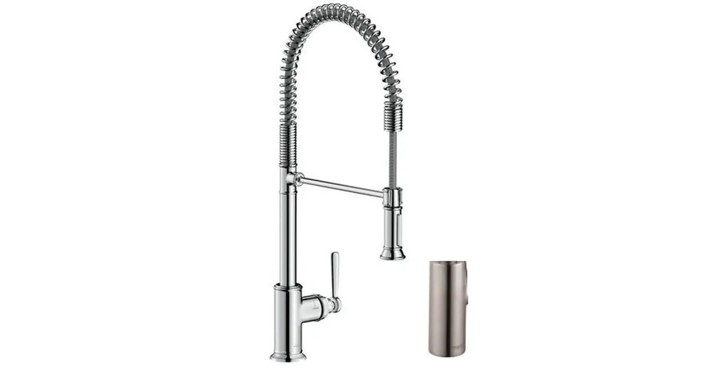 Biztonságos fizetés Hansgrohe Axor Montreux konyhai csaptelep Semi-Pro, rozsdamentes acél hatású 16582 800 (16582800)