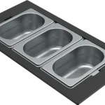 ELLECI - Tároló edény háromrészes gourmet 418 inox HPL kerettel KF043065IN Bestseller