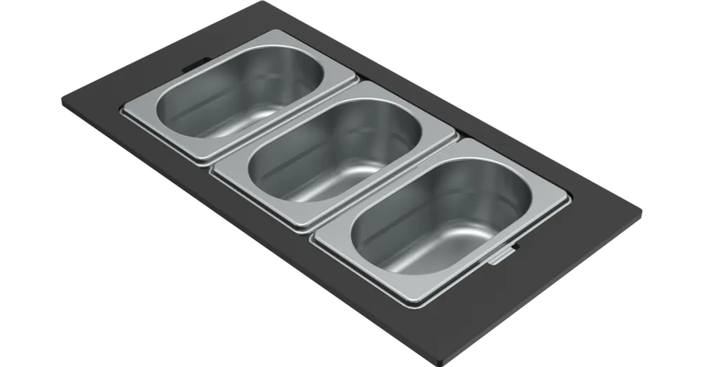 ELLECI - Tároló edény háromrészes gourmet 418 inox HPL kerettel KF043065IN Bestseller