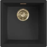 Expressz kézbesítés ELLECI - Mosogatótálca Zen 102 Keratek K86 Black arany tartozékokkal LKZ10286GLD